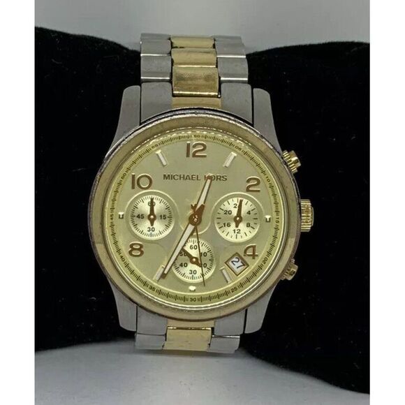Michael Kors MK5137 Women's Stainless steel Analog Gold Dial Quartz Watch PB2 - Picture 1 of 8